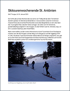 Screenshot Tourenbericht Skitourenwochenende St.Antönien
