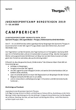 Screenshot Bericht Jugensportcamp